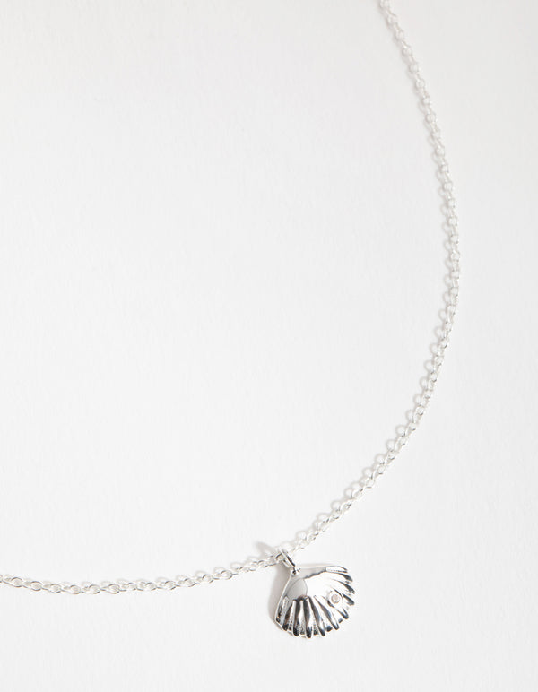 Sterling Silver 3D Shell Necklace