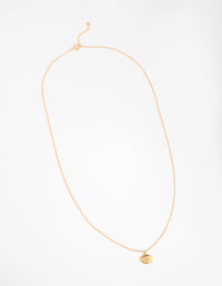 Gold Plated Sterling Silver Diamante 3D Shell Necklace - link has visual effect only