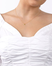 Gold Plated Sterling Silver Diamante 3D Shell Necklace - link has visual effect only