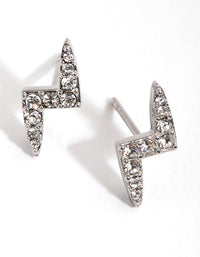 Surgical Steel Diamante Lightning Bolt Stud Earrings - link has visual effect only