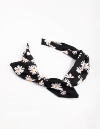 Fabric Spot Daisy Bow Headband - link has visual effect only