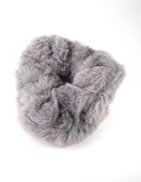 Fabric Faux Fur Scrunchie - link has visual effect only