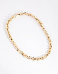 Gold Plated Rolo Chain Necklace - link has visual effect only