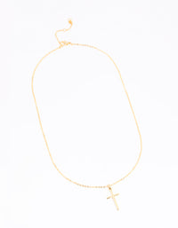 Gold Plated 45cm Cross Necklace - link has visual effect only