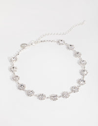 Silver Round Surrounded Choker - link has visual effect only