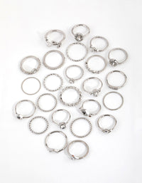 Silver Royal Diamante Ring 24-Pack - link has visual effect only