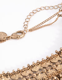 Antique Gold Mesh Chain Choker - link has visual effect only