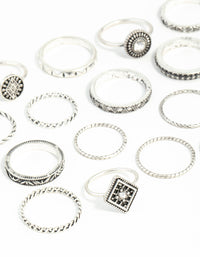 Antique Silver Etched Ring 24-Pack - link has visual effect only