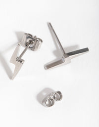 Titanium Lightning Stud Earrings - link has visual effect only