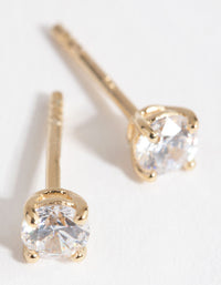 Gold Cubic Zirconia 0.25ct Stud Earrings - link has visual effect only