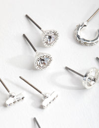 Silver Mini Hoop & Stud 8-Pack Earring - link has visual effect only