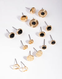 Gold Love Big Stud 8-Pack Earring - link has visual effect only