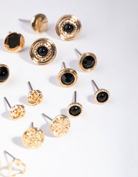 Gold Love Big Stud 8-Pack Earring - link has visual effect only