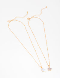 Gold Semi-Precious Star Necklace Pack - link has visual effect only