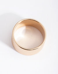 Gold Textured Wide Band Ring - link has visual effect only