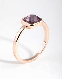 Gold Cushion Pink Stone Ring - link has visual effect only