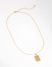 18ct Gold Plated Sun Card Necklace - link has visual effect only