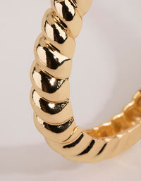 Gold Plated Croissant Hinge Bracelet - link has visual effect only