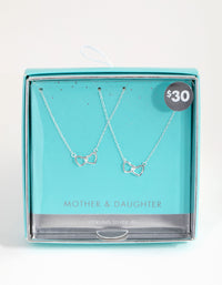 Sterling Silver Mother & Daughter Necklace Pack - link has visual effect only