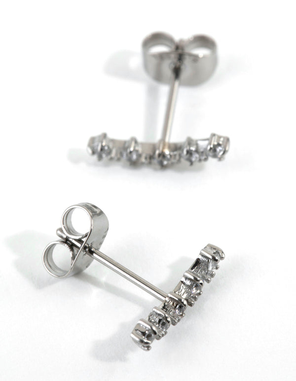 Surgical Steel Cubic Zirconia Crawler Stud Earring Lovisa