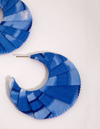 Fabric Covered Cut Out Hoop Earrings - link has visual effect only