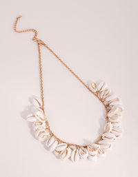 Gold Cowrie Shell Necklace - link has visual effect only