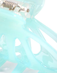 Aqua Round Acrylic Cut Out Claw - link has visual effect only