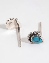 Sterling Silver Antique Turquoise Stud Earrings - link has visual effect only