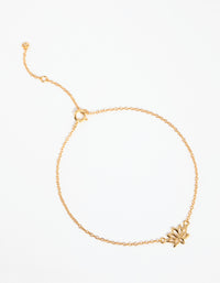 Gold Plated Sterling Silver Lotus Bracelet or Anklet - link has visual effect only