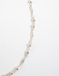 Silver Plated Ball & Twist Necklace - link has visual effect only