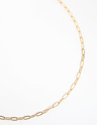 Gold Plated Paperclip Necklace - link has visual effect only