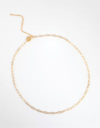 Gold Plated Paperclip Necklace - link has visual effect only