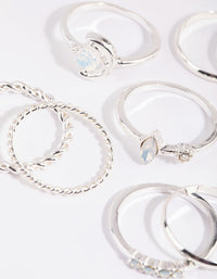 Silver Moonstone Mixed Ring Pack - link has visual effect only