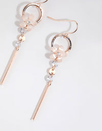 Rose Gold Delicate Flower Drop Earrings - link has visual effect only