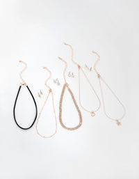 Rose Gold Choker & Earring Set - link has visual effect only