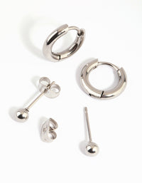 Surgical Steel Stud & Huggie Earring Set - link has visual effect only