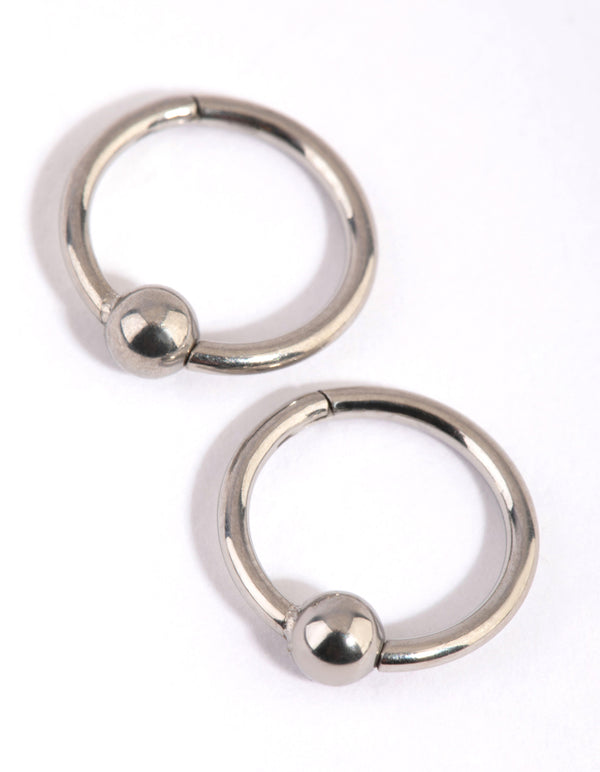 Surgical Steel Ball 8mm Sleeper Earrings