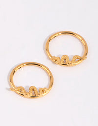 Gold Plated Surgical Steel Snake Sleeper Earrings - link has visual effect only