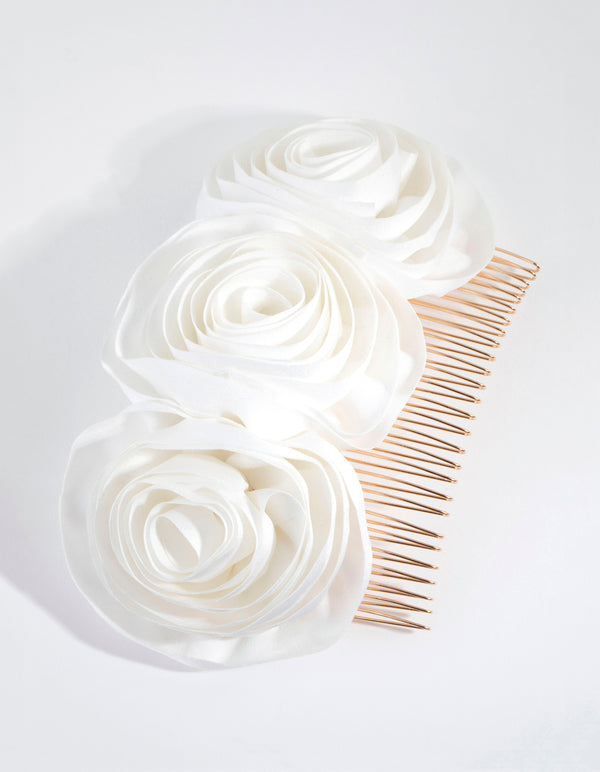 Fabric Rosette Comb