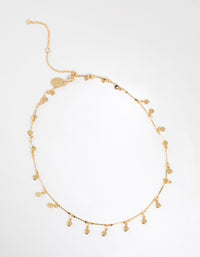 Gold Plated Disc Drop Necklace - link has visual effect only