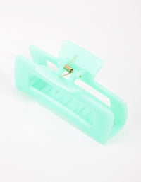 Rectangular Turquoise Acrylic Claw - link has visual effect only