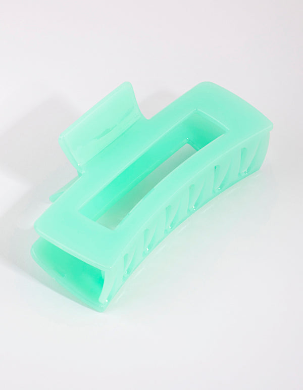 Rectangular Turquoise Acrylic Claw