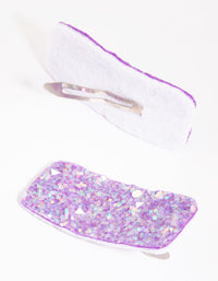 Purple Glitter Statement Pack Snap Clips - link has visual effect only