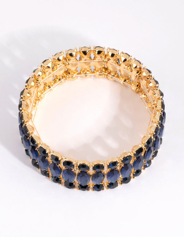 Gold Marquise Station Bracelet