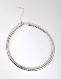 Silver Ribbed Torque Necklace - link has visual effect only