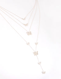 Silver Butterfly Layered Neclace - link has visual effect only