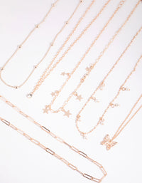 Rose Gold Star & Pearl Choker 6-Pack - link has visual effect only