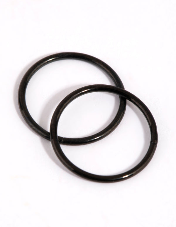 Matte Black Surgical Steel 10mm Sleeper Earrings