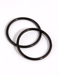 Matte Black Surgical Steel 10mm Sleeper Earrings - link has visual effect only