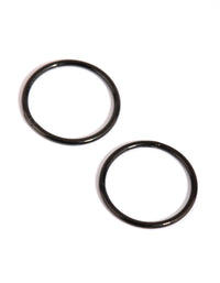 Matte Black Surgical Steel 10mm Sleeper Earrings - link has visual effect only